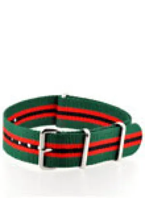 Green Red Black G10 Military Nylon Strap