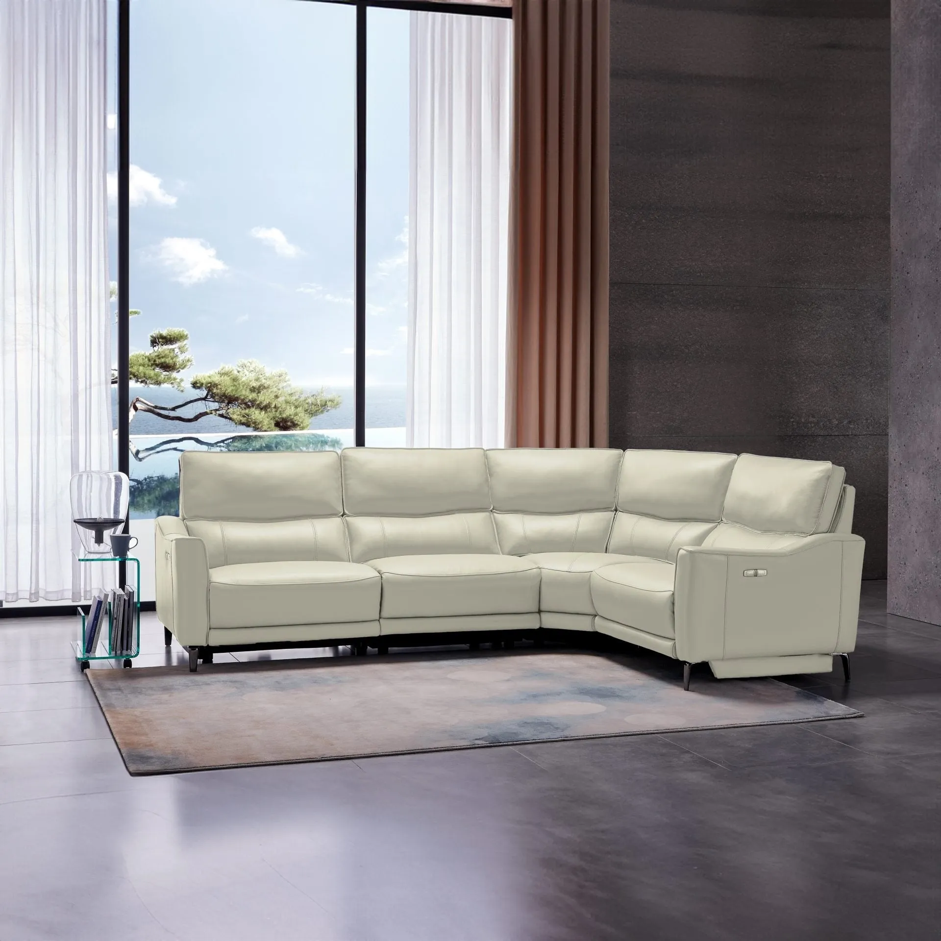 HARRISON Dual Recliner Sectional Sofa