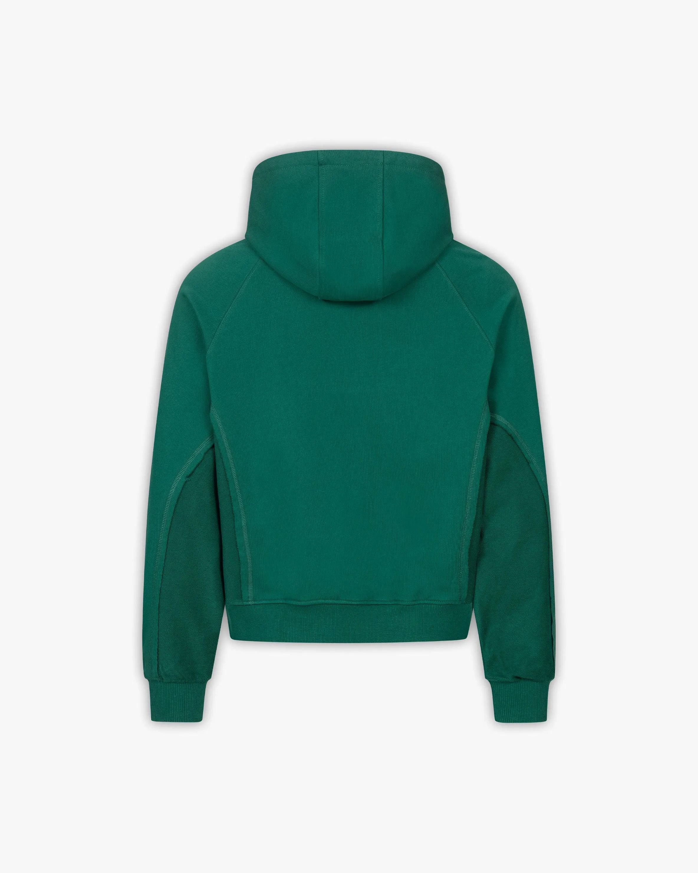 INSIDE OUT ZIP HOODIE FORREST GREEN