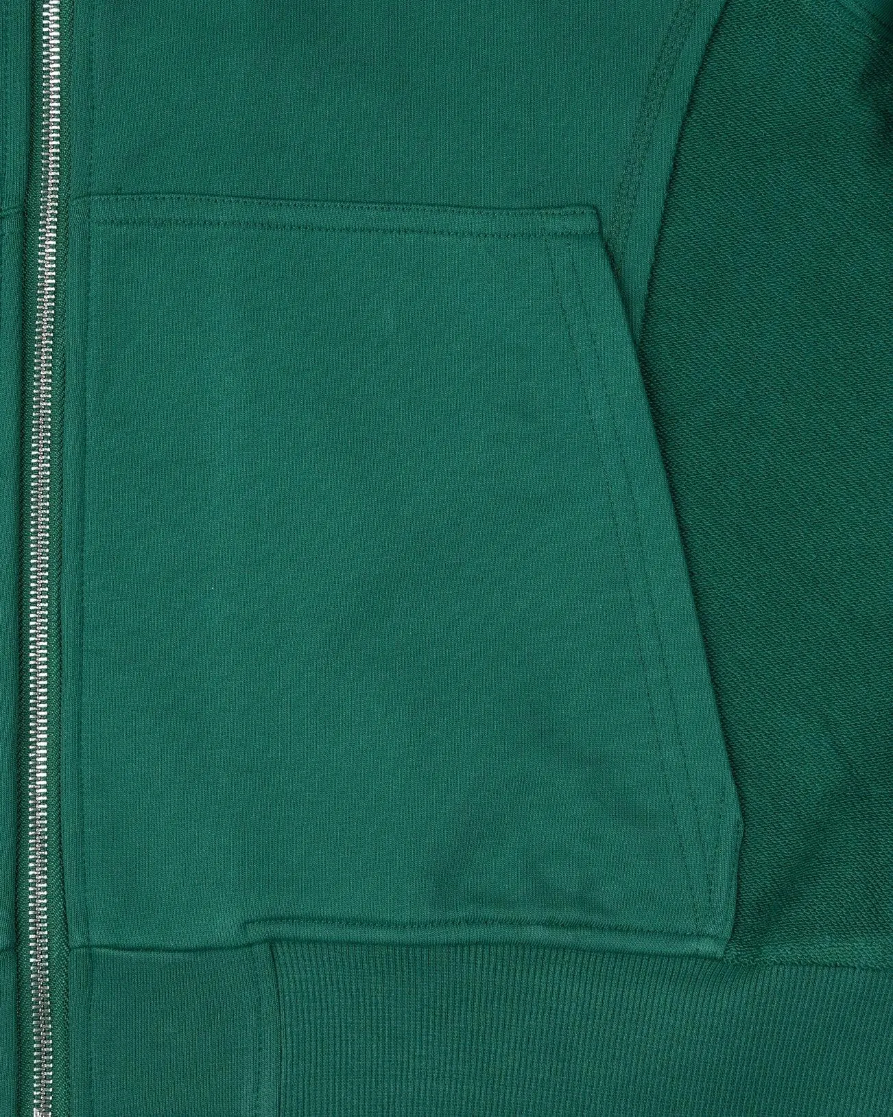 INSIDE OUT ZIP HOODIE FORREST GREEN