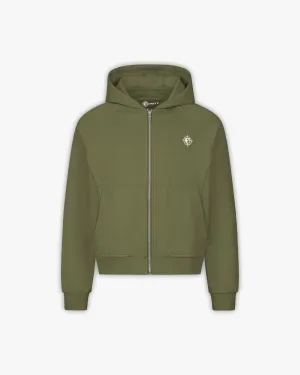 INSIDE OUT ZIP HOODIE KHAKI