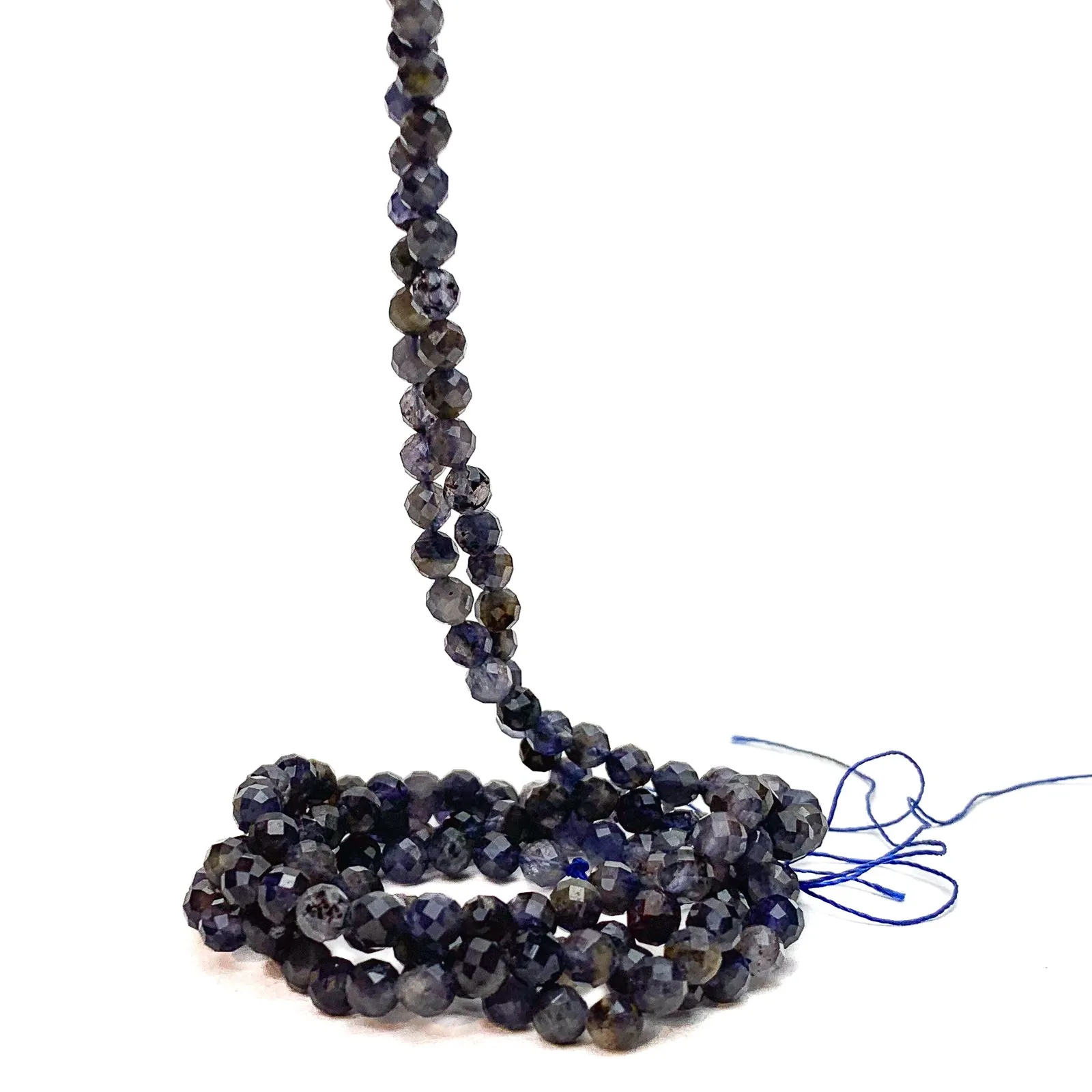 Iolite 4.5mm Faceted Rounds Bead Strand