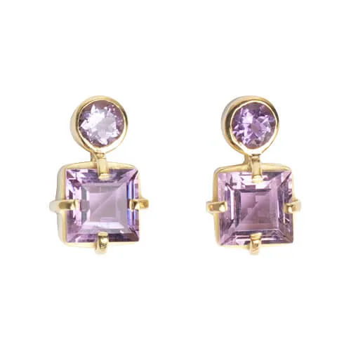 Isola Bella Gold Amethyst Stud Earrings