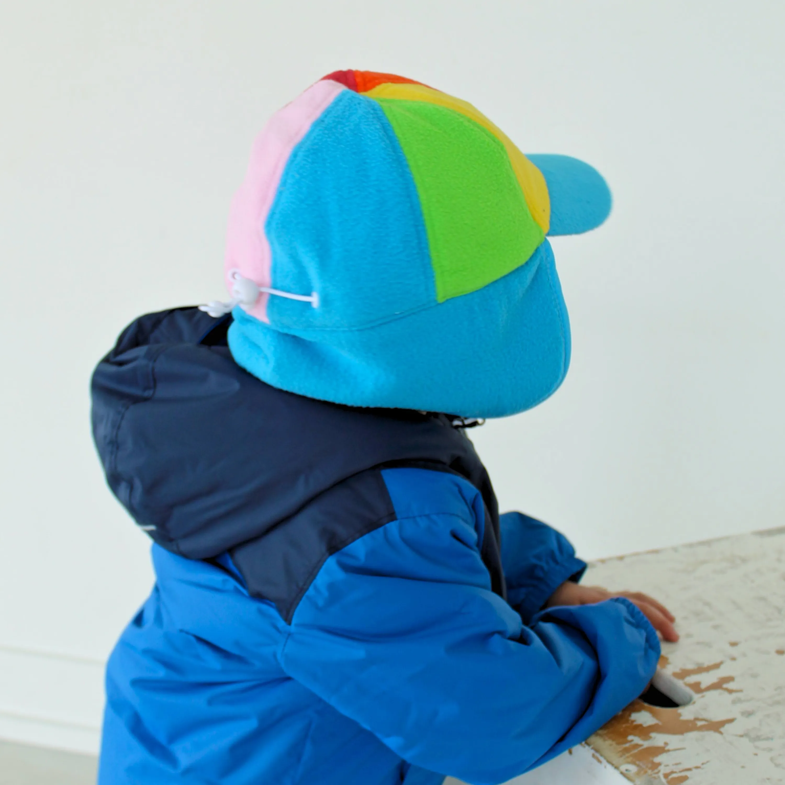 Kids Frosty Fleece Winter Flap Hat - Rainbow