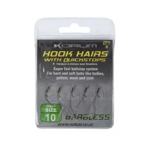 Korum Hook Hairs with Quickstops