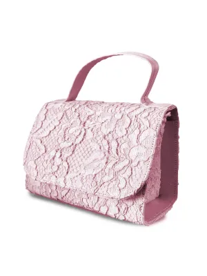 Lace Top Handle Bag