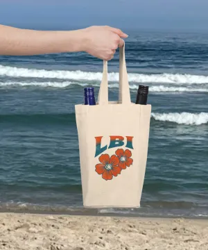 LBI flower Double Wine Tote Bag