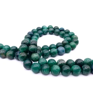 Lepidolite Green 8mm Smooth Rounds Bead Strand