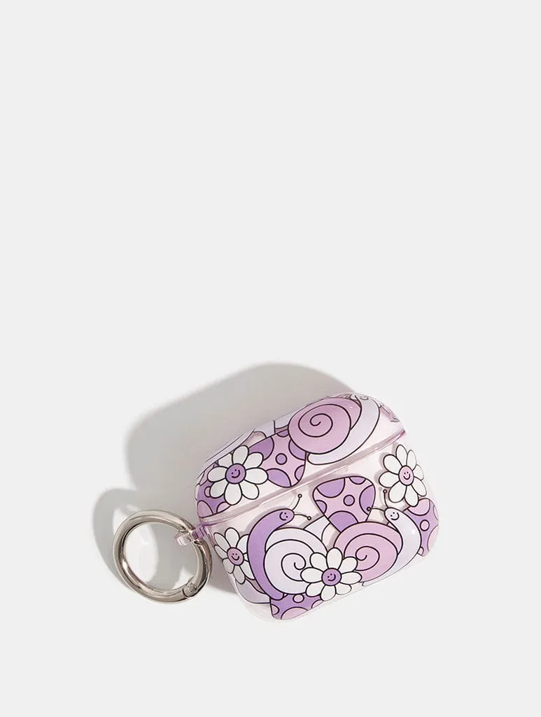 Lilac Snail Airpods Case