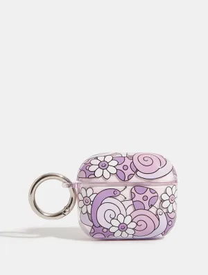 Lilac Snail Airpods Case