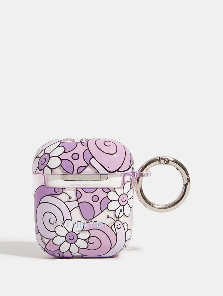 Lilac Snail Airpods Case