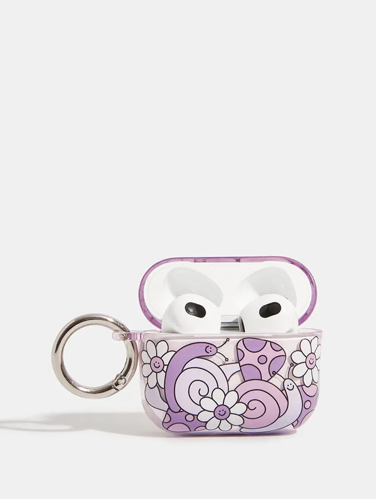 Lilac Snail Airpods Case