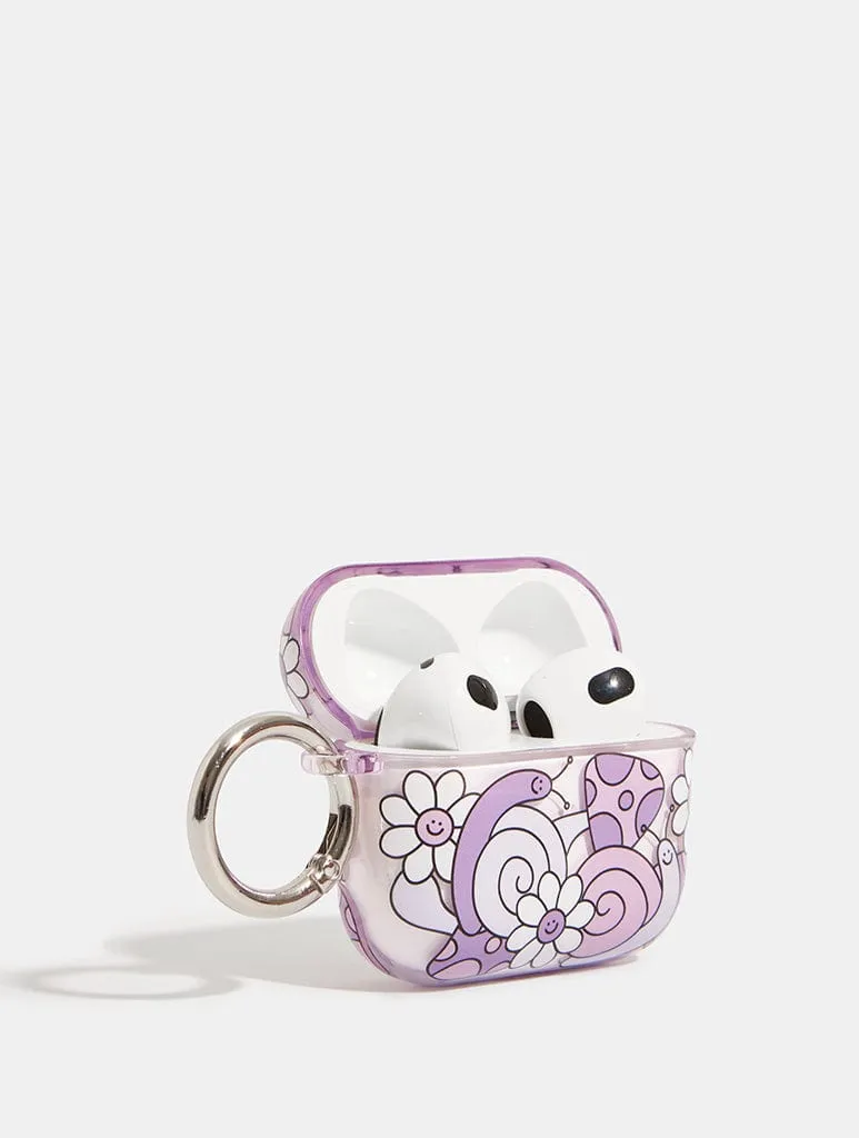 Lilac Snail Airpods Case