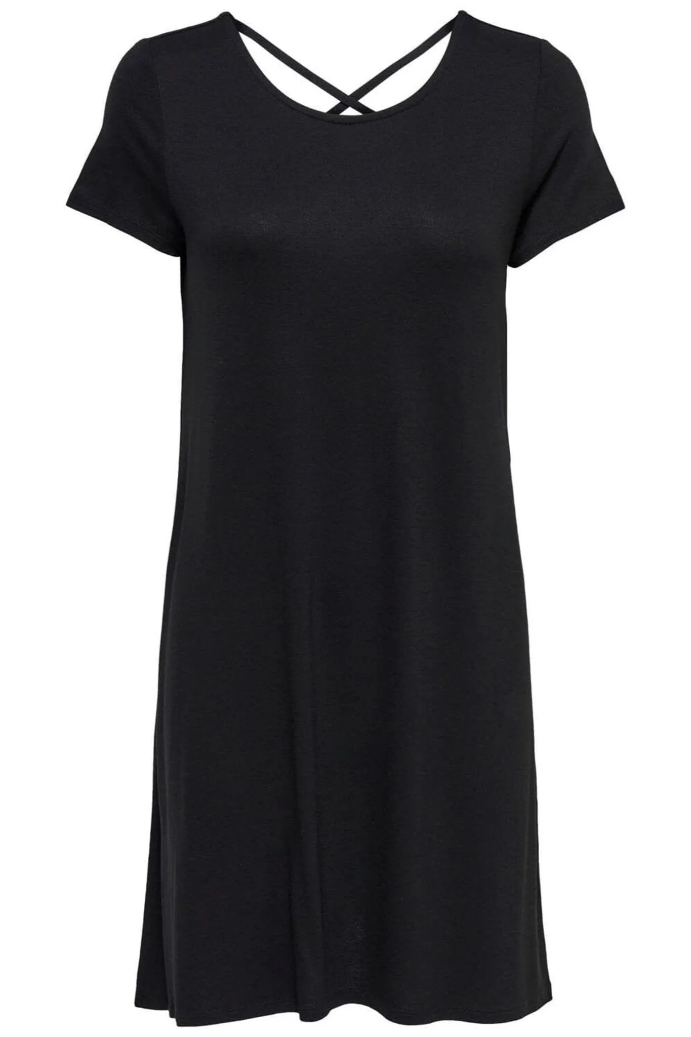 Loose dress with back details - Black