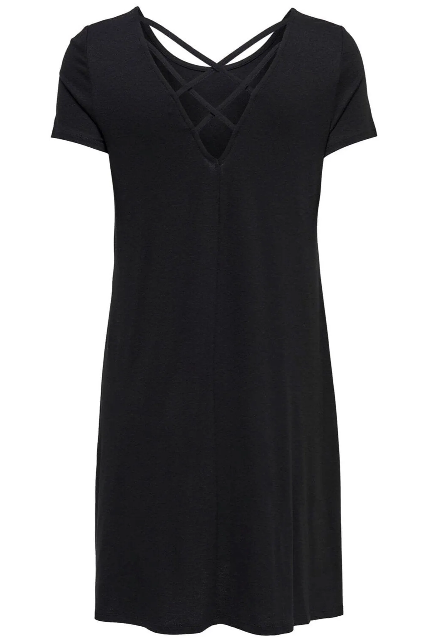 Loose dress with back details - Black