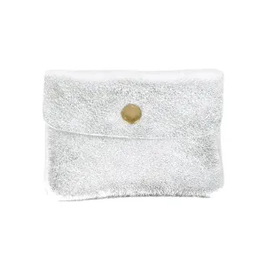 Maison Fanli Coin Purse in Metallic Silver