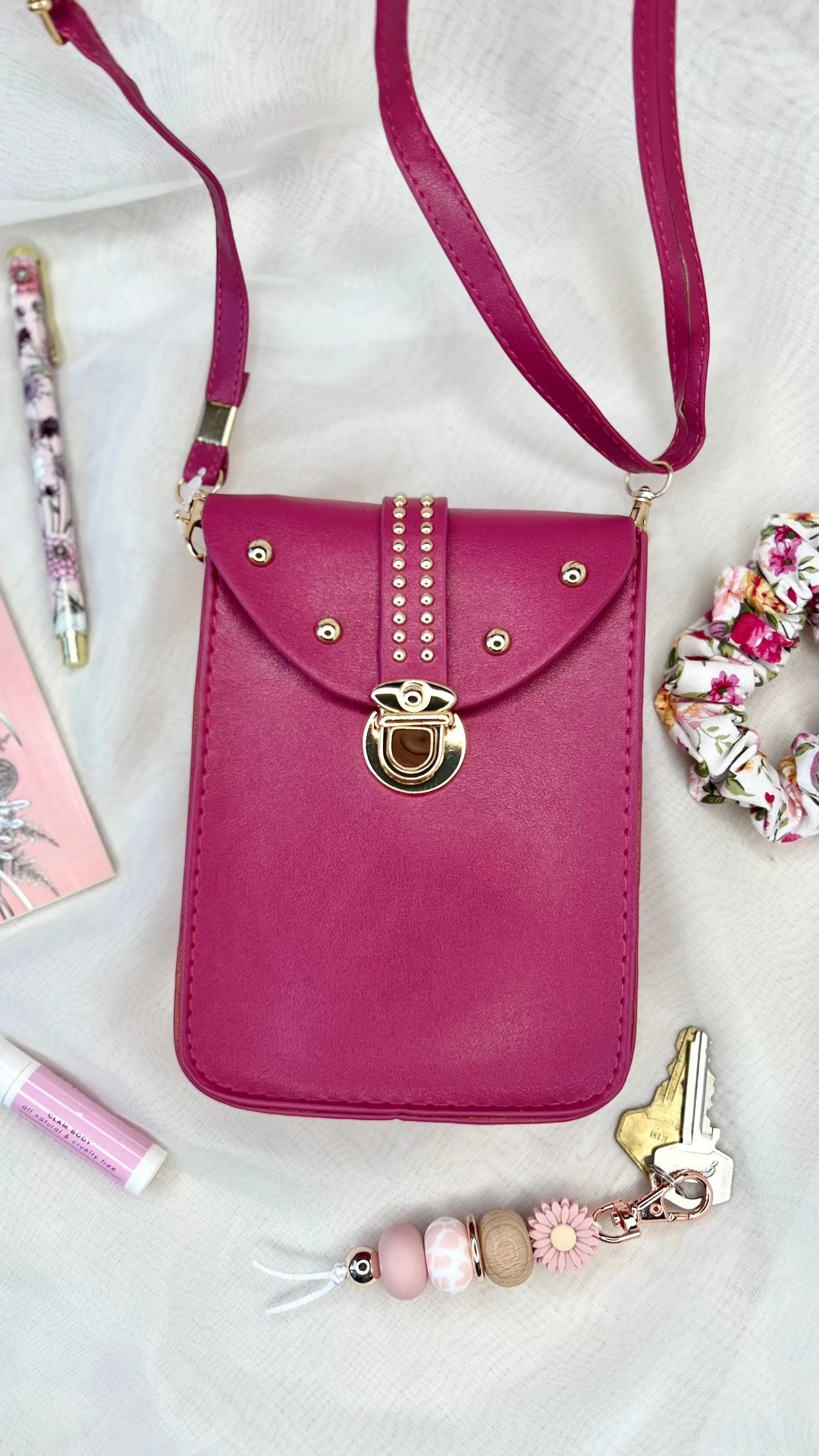 Marcie Crossbody Bag - Raspberry