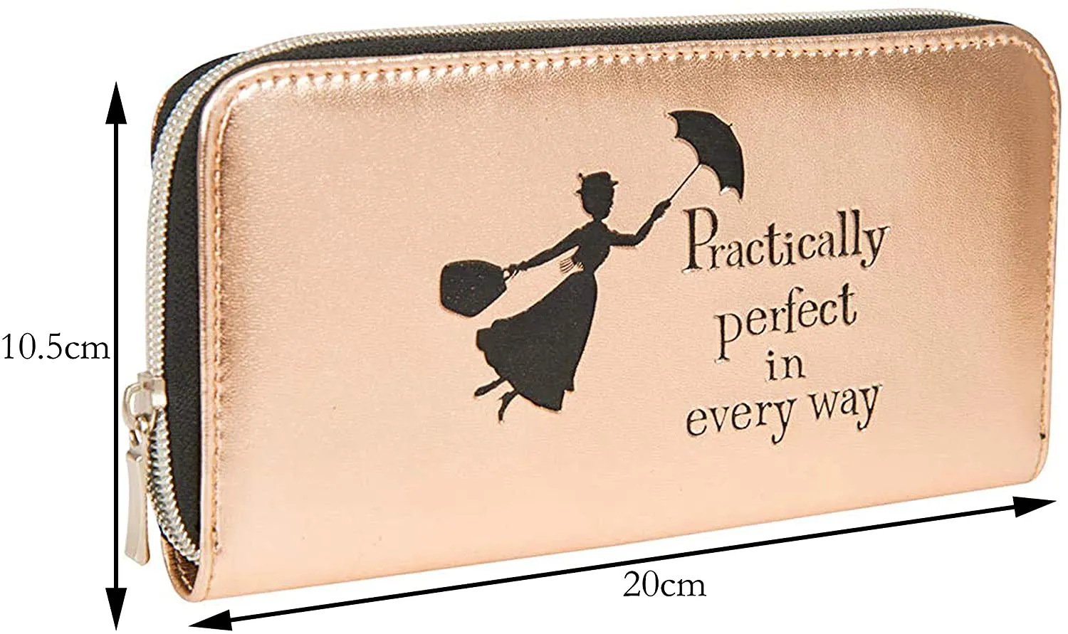 Mary Poppins Gifts Women Purses Ladies Wallet Rose Gold Disney Merchandise