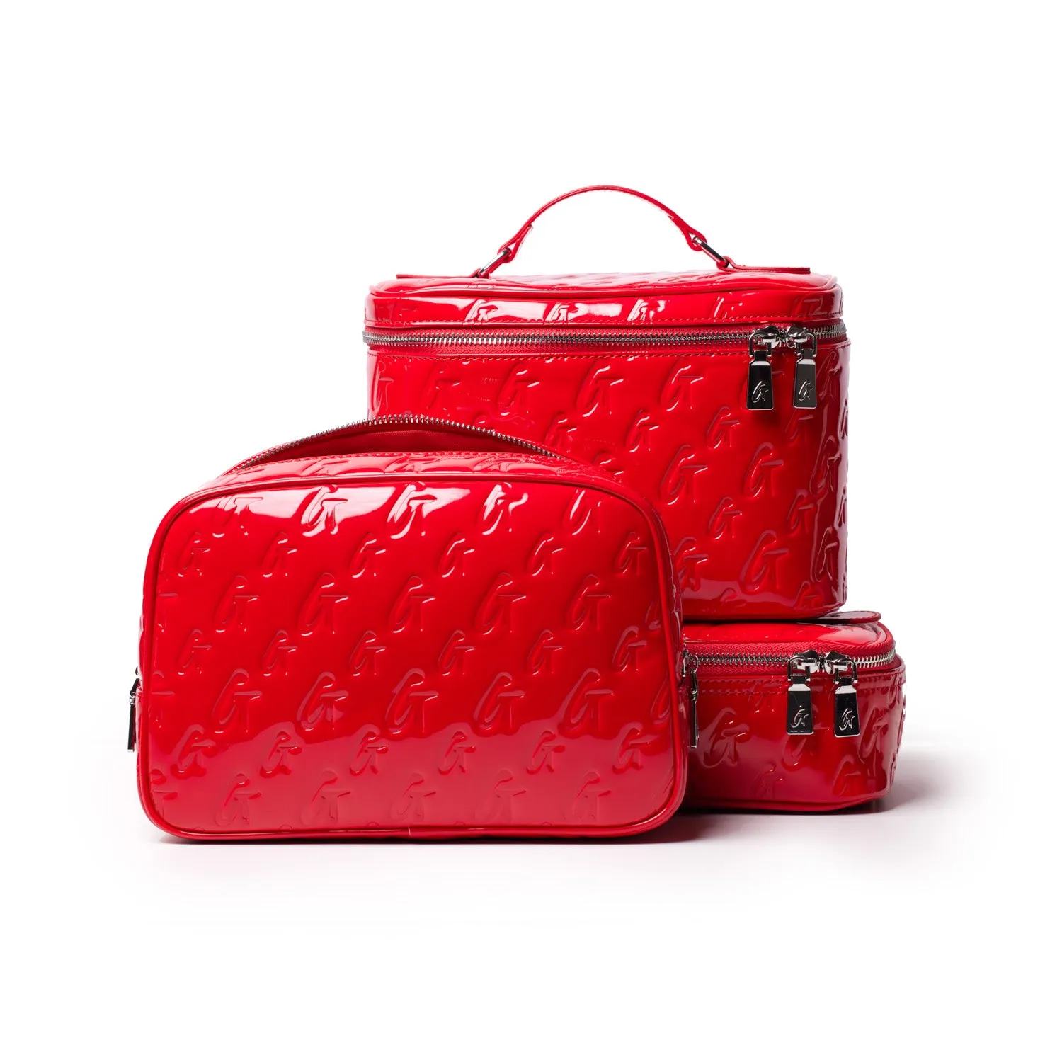 MEDIUM MONOGRAM TOILETRY BAG - MIRROR RED