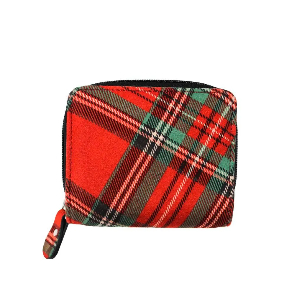 Moleskin Tartan Zip Purse