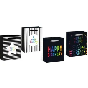 Multi-Colour Birthday Design Medium Gift Bag - 18cm x 23cm x 10cm