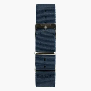 Navy Blue Nylon Strap - Gun Metal - 40mm/42mm