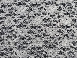 NYLON RAYON FLORAL "TIFFANY" NON-STRETCHED LACE KNIT<br><h6>1-WHITE<br>LACE16-DT</h6>