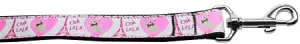 Oh La La Paris Nylon Dog Leash 3-8 Inch Wide 4ft Long