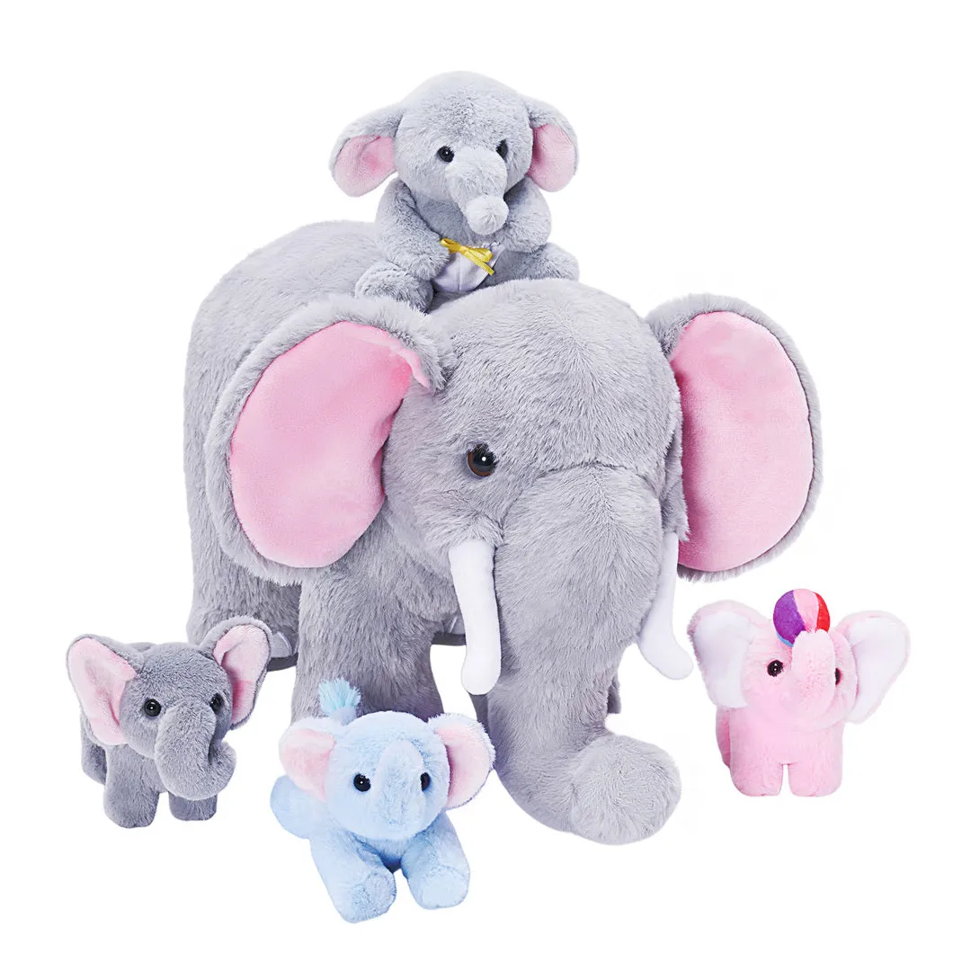 Plush Stuffed Animal Family Toy Set Mommy with Babies - 9 Themes