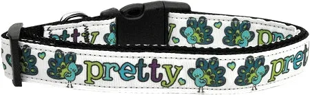 Pretty As A Peacock Nylon Dog Collar Xl