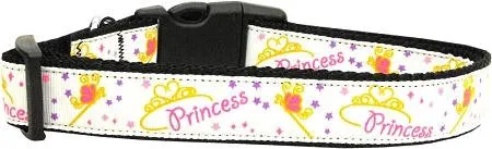 Princess Nylon Ribbon Dog Collar Large