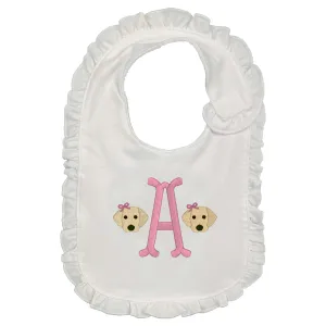 Puppies with Initial Bib-Pink