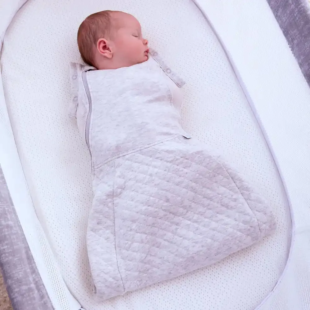 Purflo Swaddle to Sleep Bag 2.5 Tog - Minimal Grey