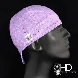 Purple Calico Welding Cap