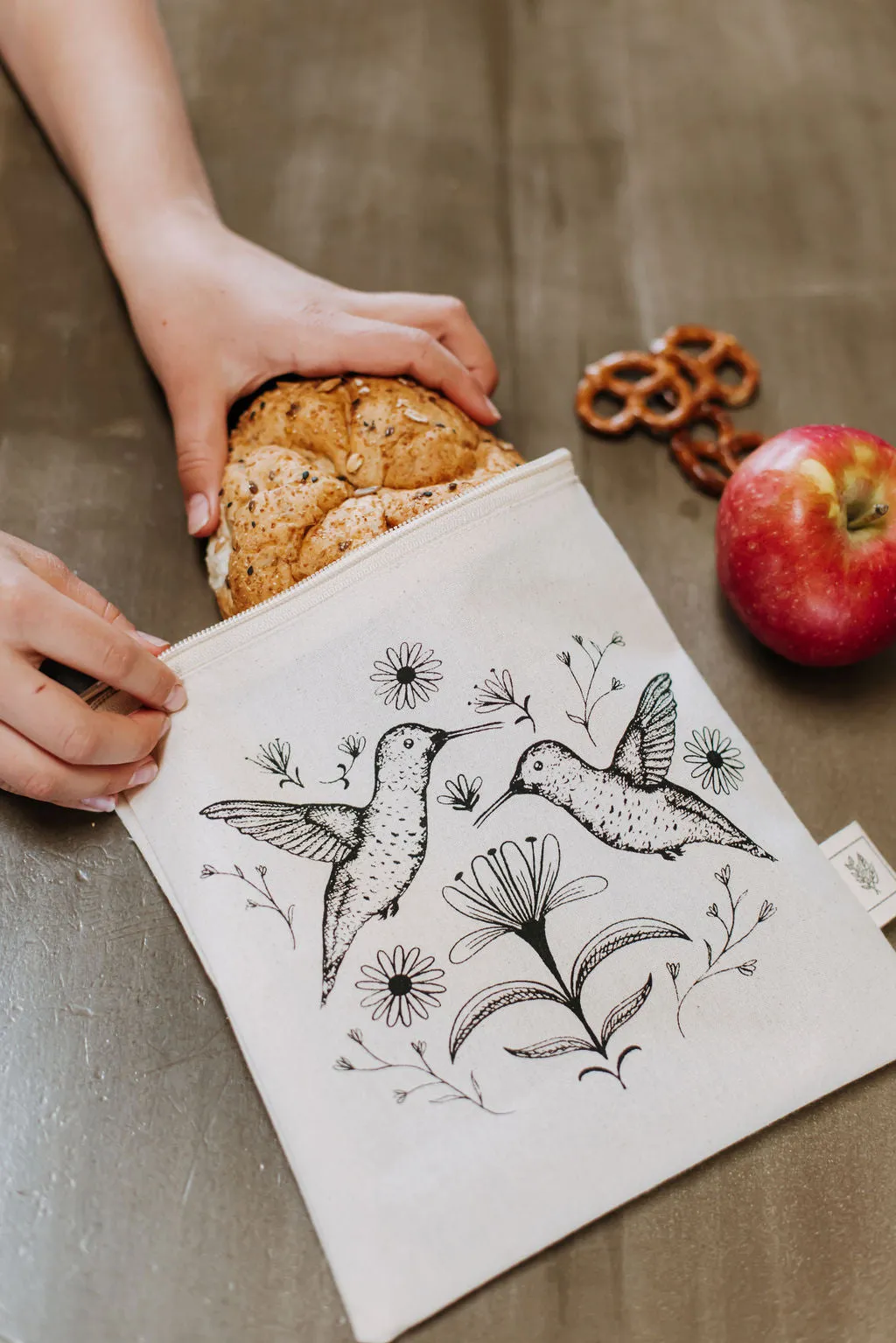 Reusable Snack bag Hummingbirds