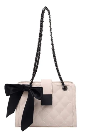 Ribbon Bow Shoulder Handbag