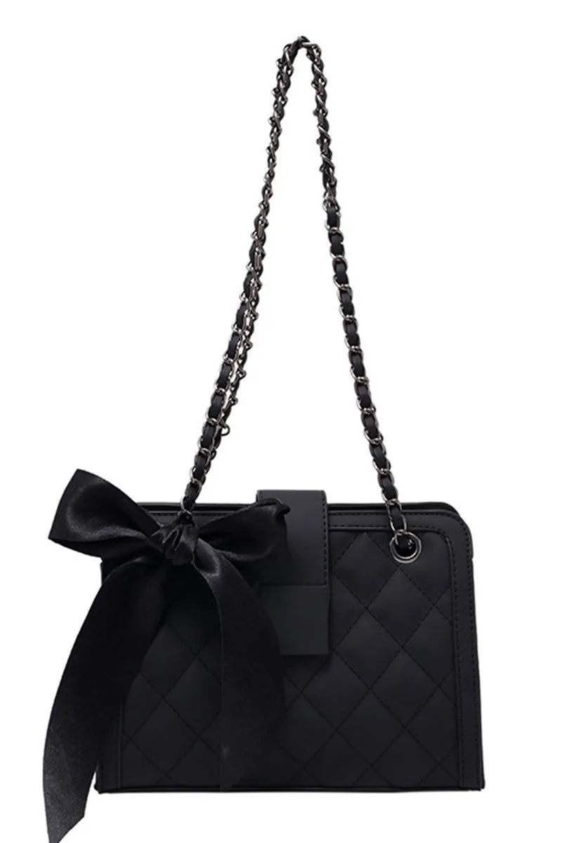 Ribbon Bow Shoulder Handbag