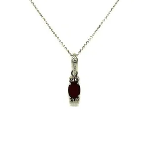 Ruby & Double Diamond Station Pendant AD No. 1158