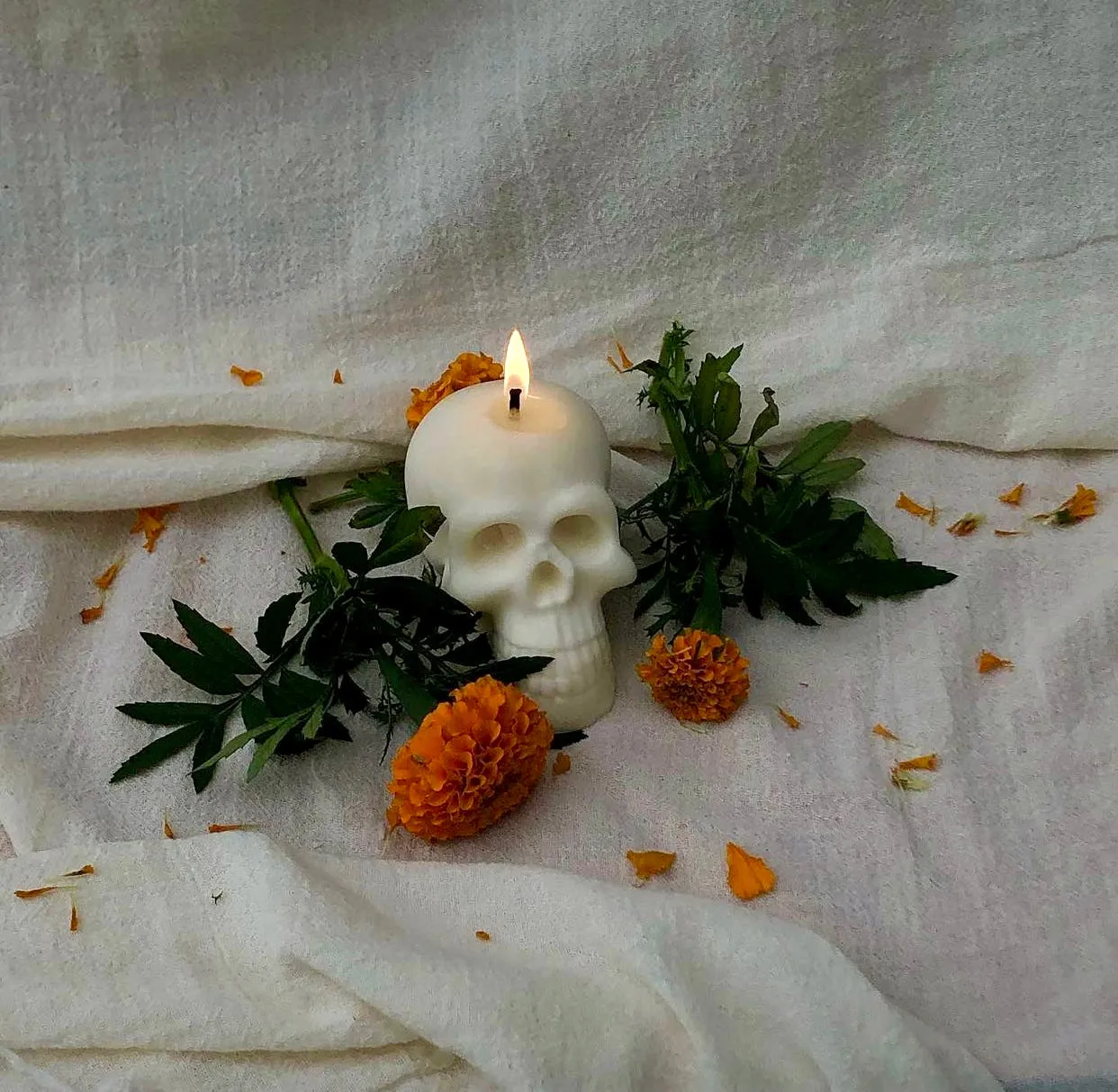 Skull Soy Wax  Candle,  Gothic Skull Candle, Unique Design, Spooky Halloween Decor, Dark Aesthetic Home Accessory, Alternative Candle Gift, Creepy Wax Sculpture, Unusual Home Decor, Gothic Gift Idea, Intricate Skull Detail, Handcrafted Candle Art