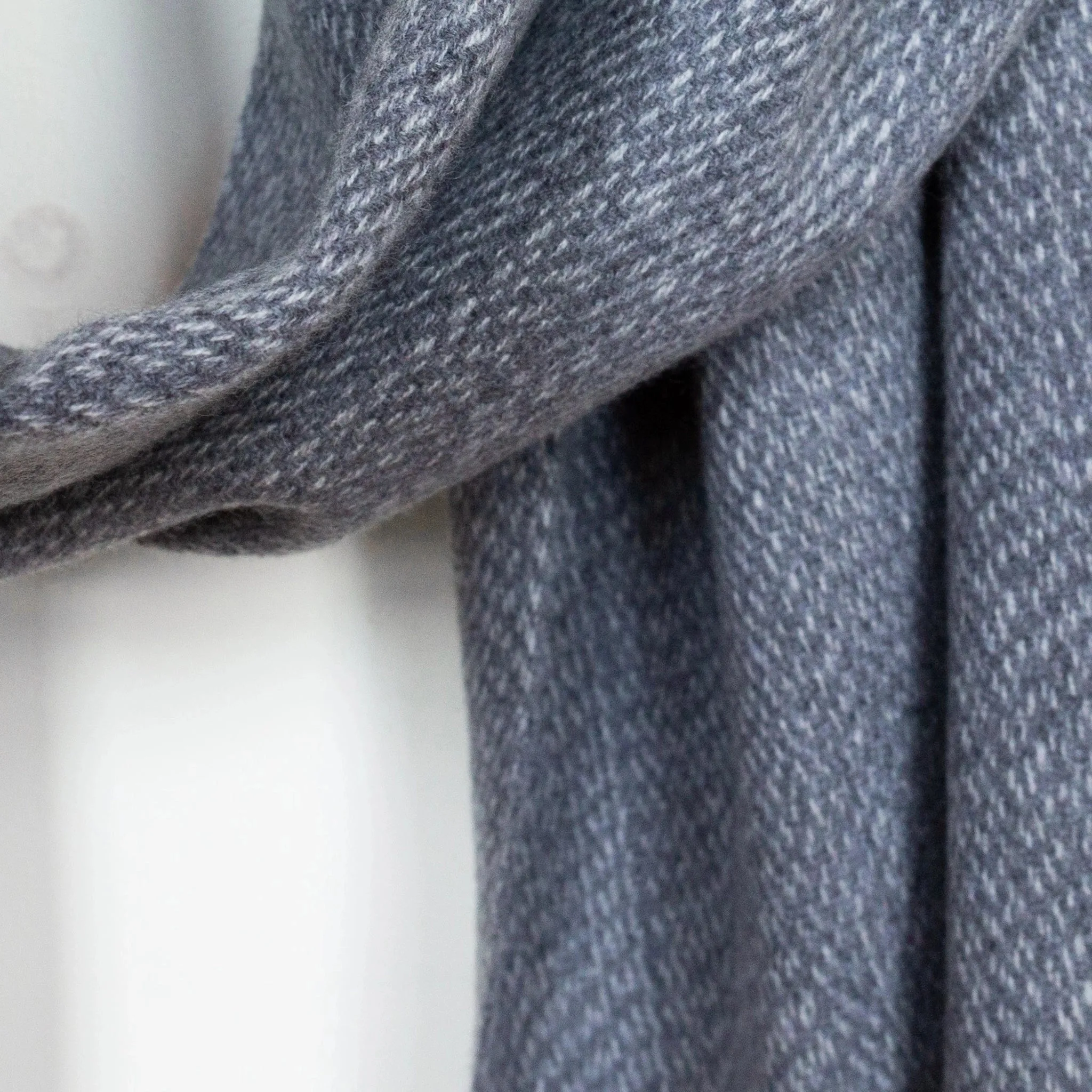 Steel Gray Handwoven Cashmere Wrap