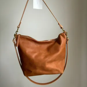 SUMMER SECONDS SALE - Large Slouchy Hobo Crossbody - Tan No. 1