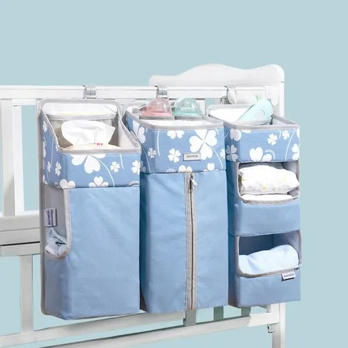 Sunveno Baby Storage Organizer Crib Hanging Storage Bag Caddy