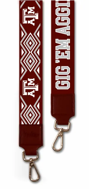 Texas A&M Ikat  2" Wide Purse Strap