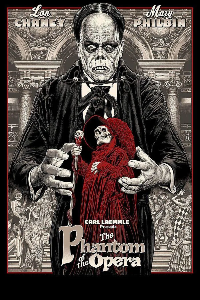 The Phantom Of The Opera Poster - Classic Horror Movie Art - T-Shirt