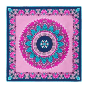 The Renaissance Pink and Light Blue Silk Pocket Square