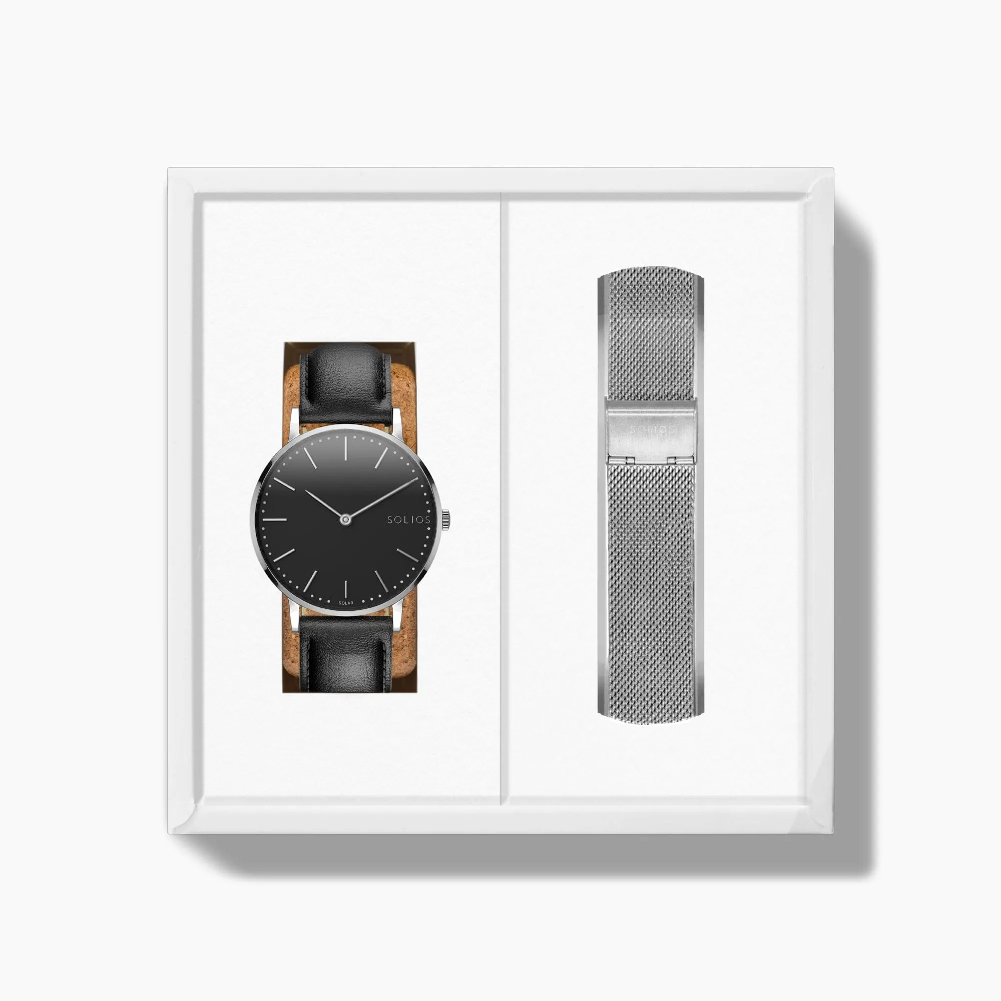 The Solar Classic Bundle | Black Dial - Silver Case