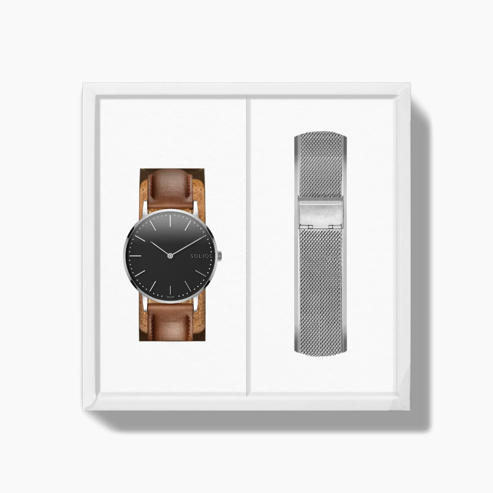 The Solar Classic Bundle | Black Dial - Silver Case