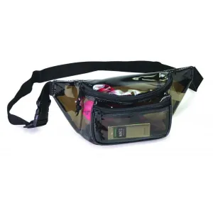 Transparent Black 3-Zippered Fanny Pack