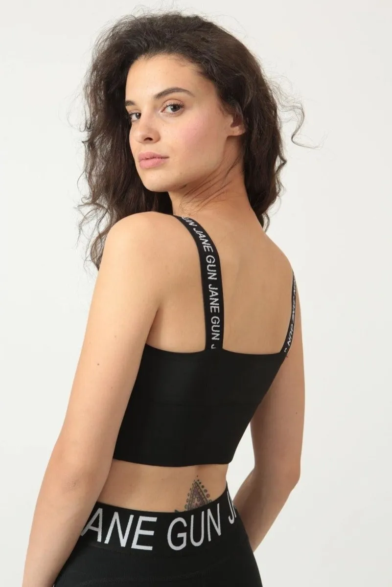 V-Cut Sports Bra - Black