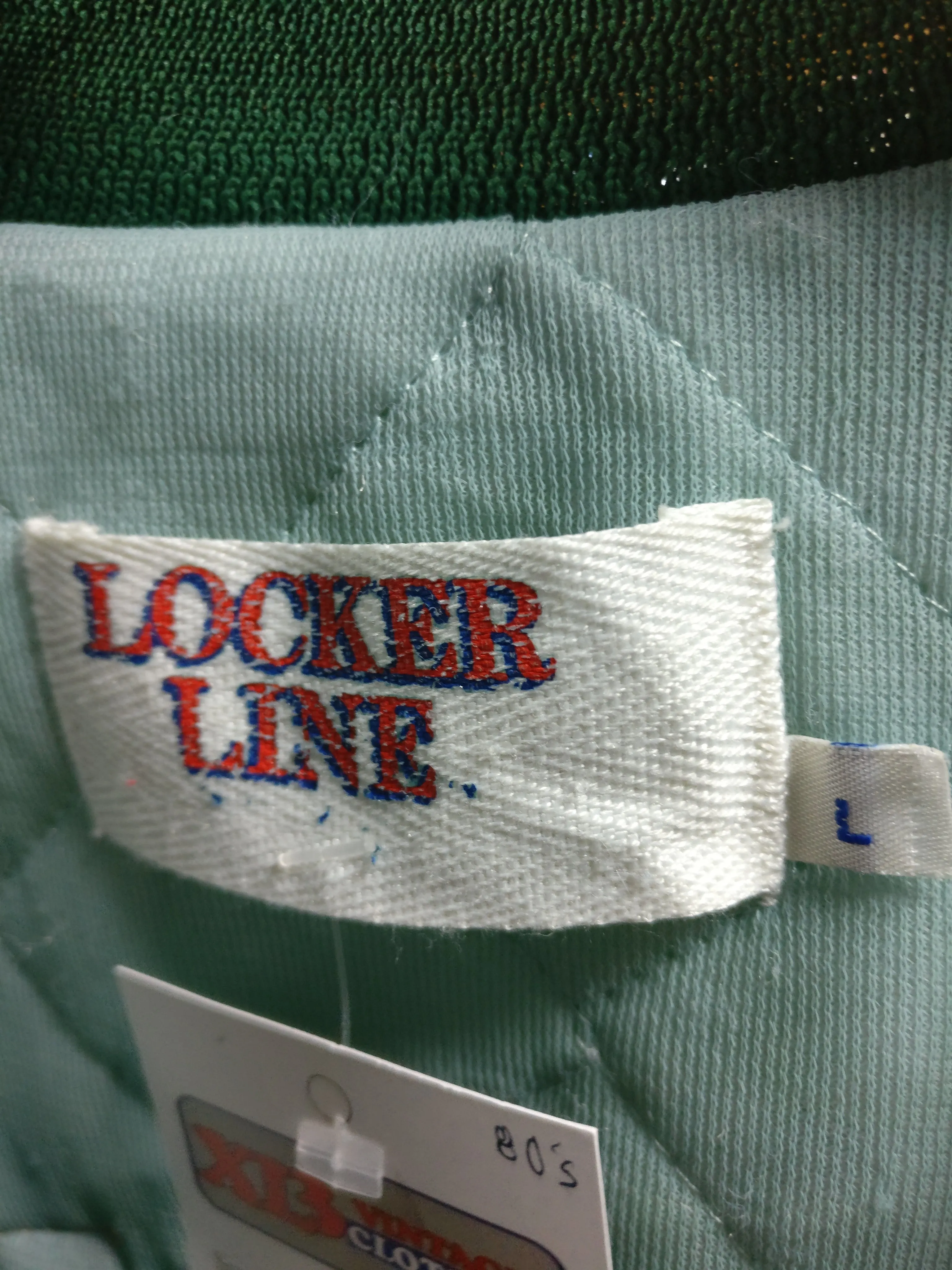 Vintage 80s BOSTON CELTICS NBA Back Patch Locker Line Nylon Jacket L